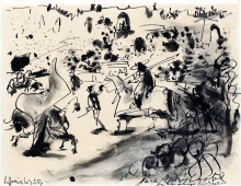 Pablo Picasso, Korrida, 1951 r., akwaforta, 21 x 27 cm